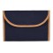 Busta porta documenti vintage in policotone canvas e pvc blu navy personalizzato Q24354NY