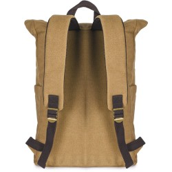 Zaino vintage in policotone canvas kaki personalizzato Q24355KA Zaino vintage in policotone canvas kaki personalizzato Q24355KA