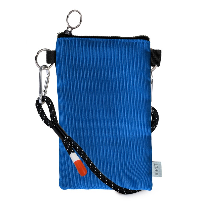 Tracolla urban porta smartphone in rpet blu royal personalizzato Q24375BL