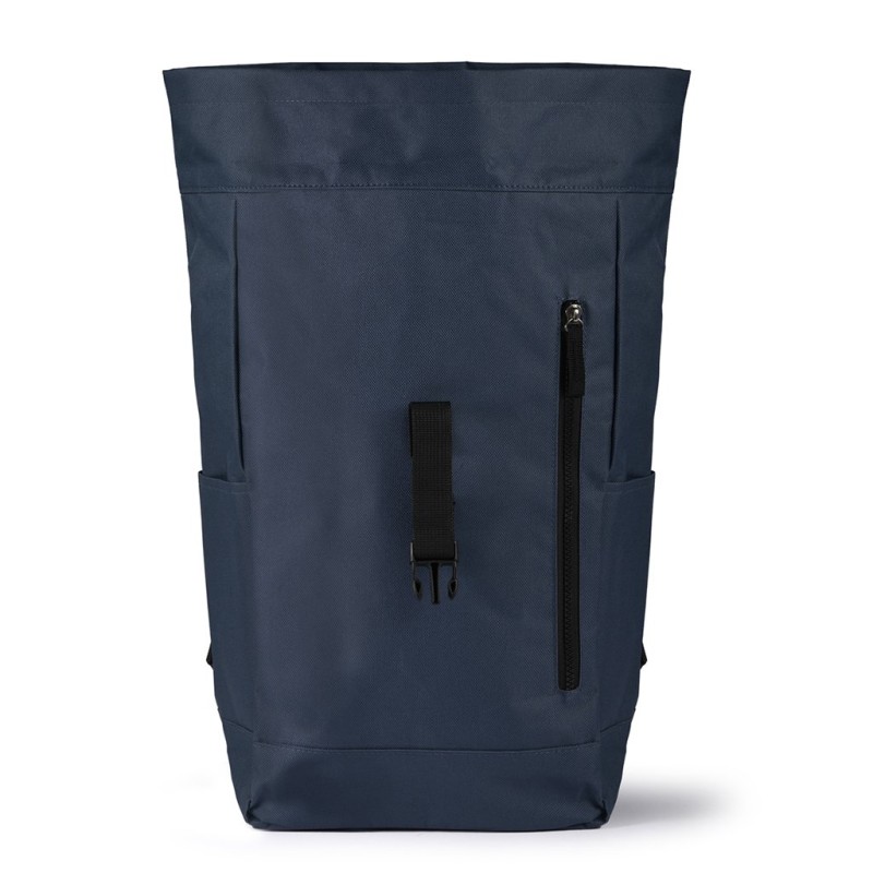 Zaino urban arrotolabile in poliestere blu navy personalizzato Q24378NY Zaino urban arrotolabile in poliestere blu navy personalizzato Q24378NY