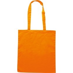 Borsa shopper in cotone arancione personalizzata Q24385A