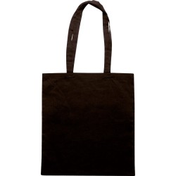 Borsa shopper in cotone nera personalizzata Q24385N