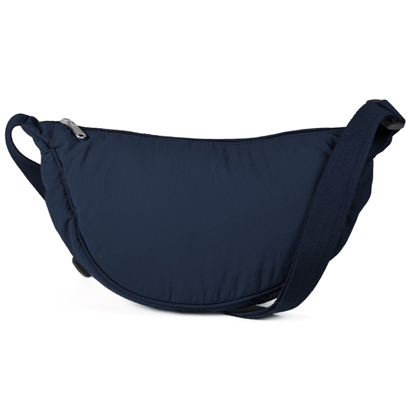 Tracolla in rpet blu navy personalizzato Q24397NY