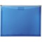 Busta porta documenti in plastica trasparente/blu royal personalizzato Q24409TR/BL
