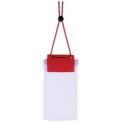 Porta cellulare impermeabile touch screen in pvc e poliestere rosso personalizzato Q24428R Porta cellulare impermeabile touch screen in pvc e poliestere rosso personalizzato Q24428R