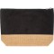 Astuccio in iuta e cotone canvas nero personalizzato Q24470N