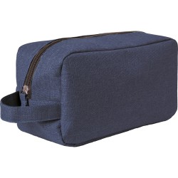 Beauty case melange in poliestere blu navy personalizzato Q24479NY Beauty case melange in poliestere blu navy personalizzato Q24479NY