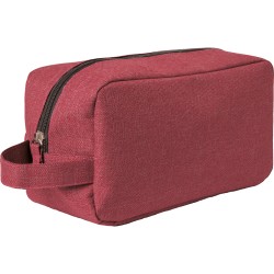 Beauty case melange in poliestere rosso personalizzato Q24479R Beauty case melange in poliestere rosso personalizzato Q24479R
