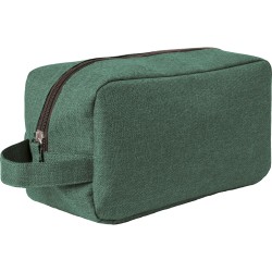 Beauty case melange in poliestere verde personalizzato Q24479V Beauty case melange in poliestere verde personalizzato Q24479V