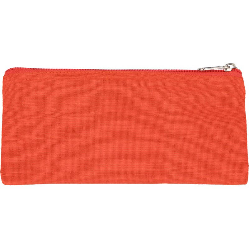 Astuccio in iuta e cotone arancione personalizzato Q24480A