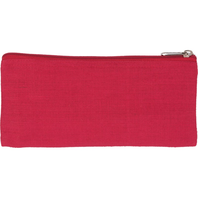Astuccio in iuta e cotone rosso personalizzato Q24480R