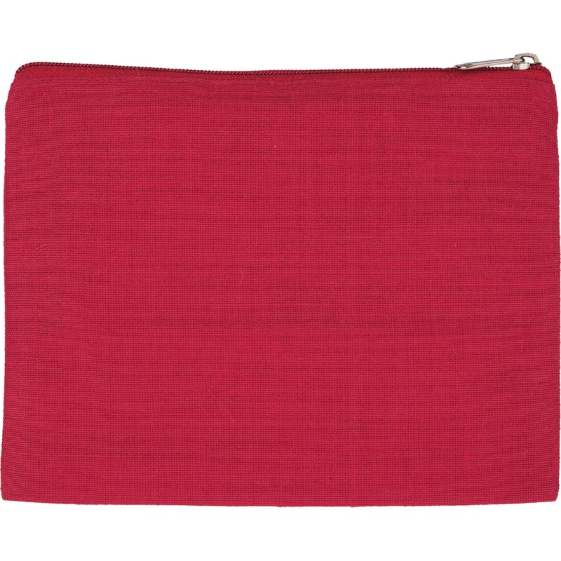 Astuccio in iuta e cotone rosso personalizzato Q24481R