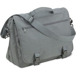 Borsa portadocumenti in poliestere grigia personalizzata Q24504GR