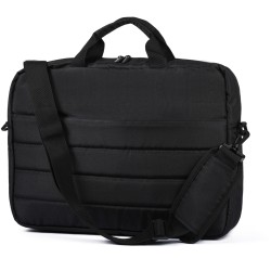 Borsa tracolla porta computer in rpet nera personalizzata Q24533N Borsa tracolla porta computer in rpet nera personalizzata Q24533N