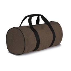 Borsa sportiva in poliestere marrone personalizzata Q24706M