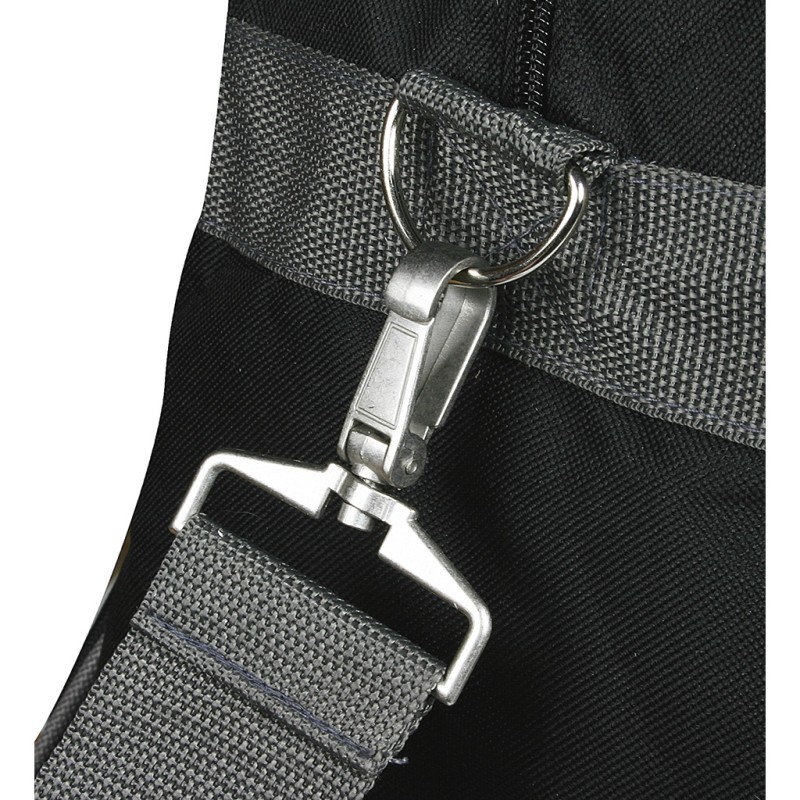 Borsa sportiva in poliestere nera personalizzata Q24707N