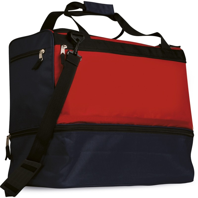 Borsa sportiva in poliestere rossa personalizzata Q24708R