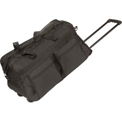 Borsa trolley in poliestere nera personalizzata Q24715N