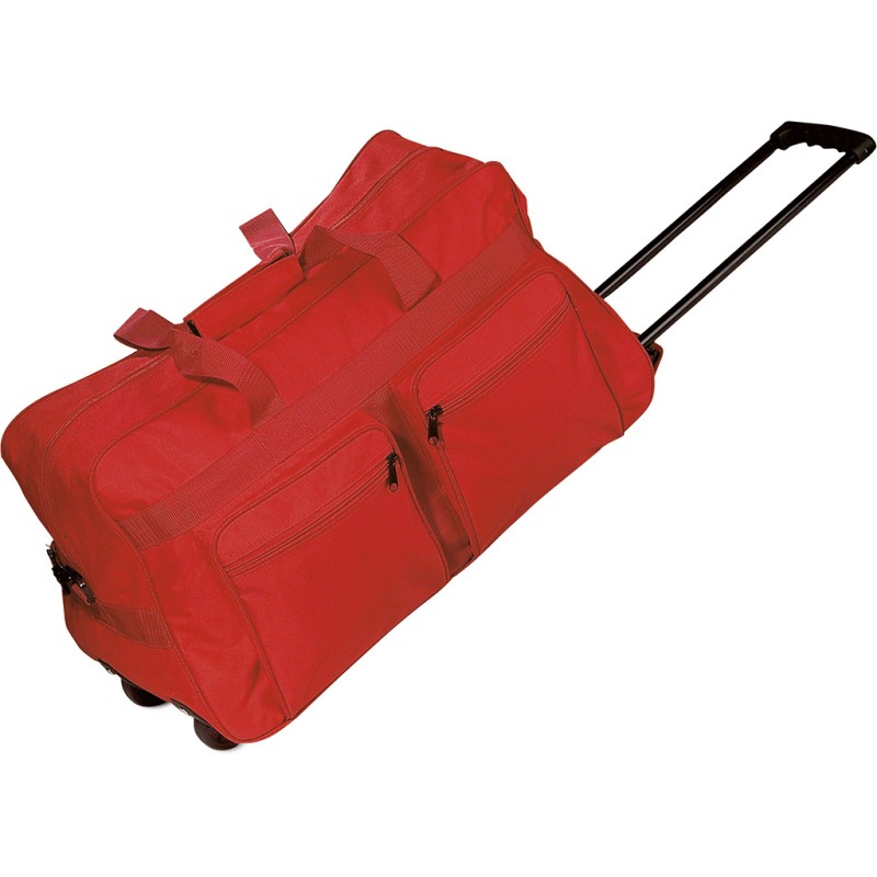 Borsa trolley in poliestere rossa personalizzata Q24715R