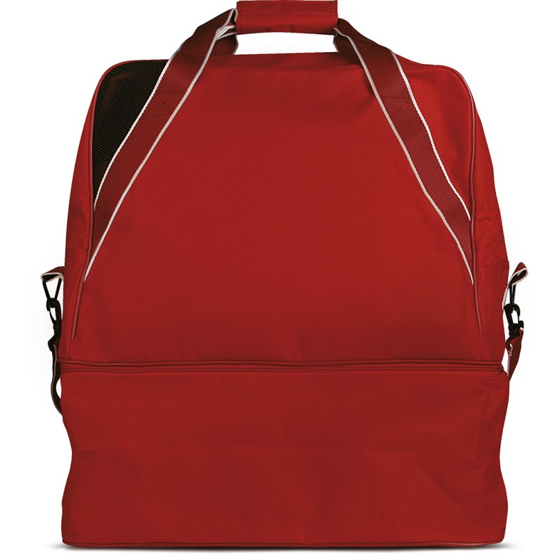 Borsa sportiva in poliestere rossa personalizzata Q24716R