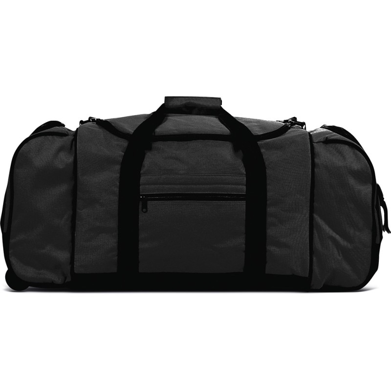 Borsa trolley da viaggio in poliestere nera personalizzata Q24717N