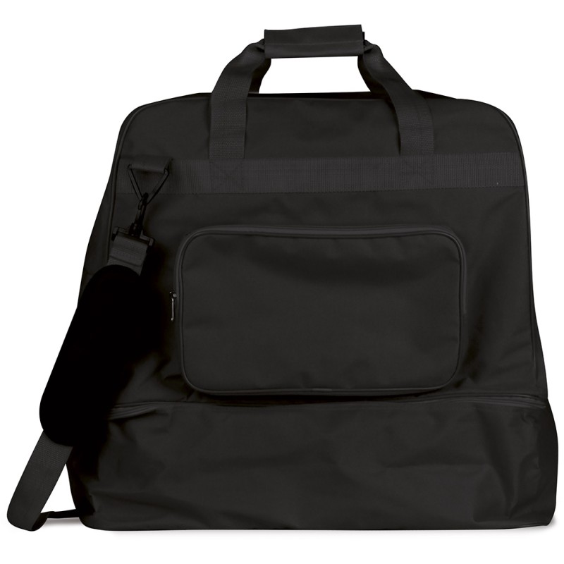 Borsa sportiva in poliestere nera personalizzata Q24721N