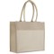 Borsa shopper con soffietto in iuco e cotone personalizzata Q24864
