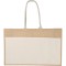 Borsa da mare in iuta e cotone natural personalizzata Q24867NT
