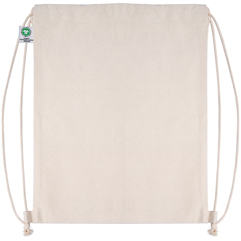 Sacca con rete in cotone organico natural personalizzato Q24334