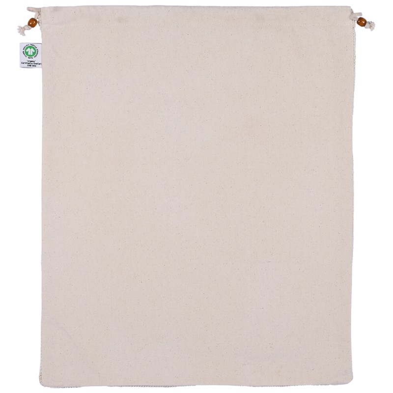 Sacca grande con rete in cotone organico personalizzato Q24337