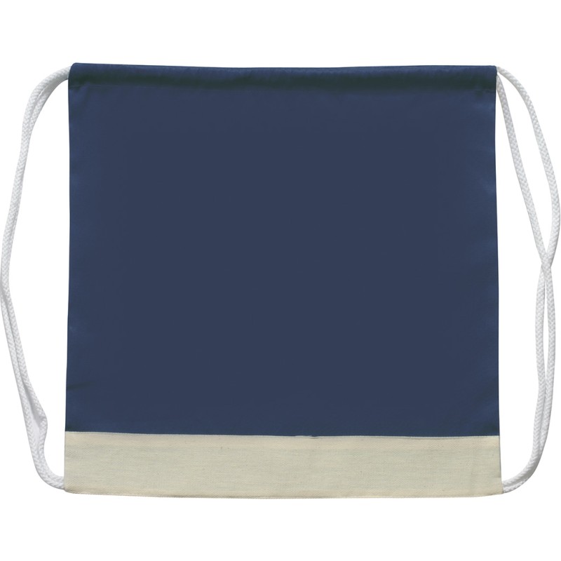 Sacca in cotone blu navy personalizzato Q24061NY