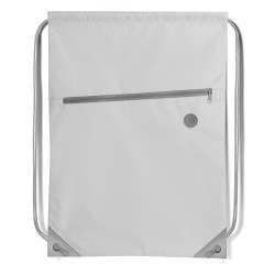 Sacca in poliestere bianco personalizzato Q24026B