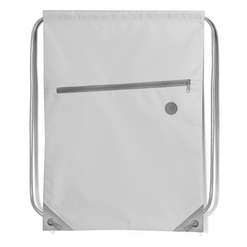 Sacca in poliestere bianco personalizzato Q24026B