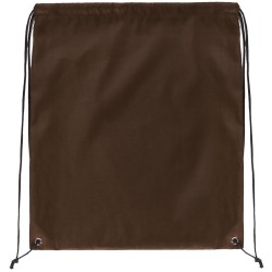 Sacca in poliestere marrone personalizzato Q24085M