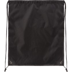Sacca in poliestere nero personalizzato Q24085N