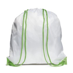Sacca in poliestere verde acido personalizzato Q24073VA
