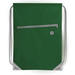 Sacca in poliestere verde personalizzato Q24026V