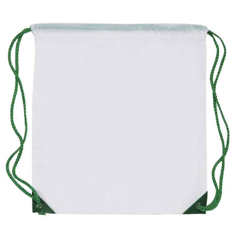 Sacca in poliestere verde personalizzato Q24073V