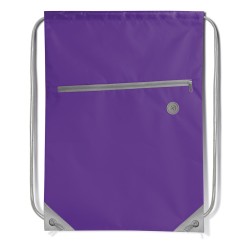 Sacca in poliestere viola personalizzato Q24026VL