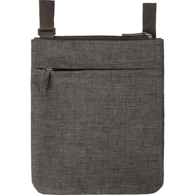 Tracolla in poliestere grigio personalizzato Q24333GR