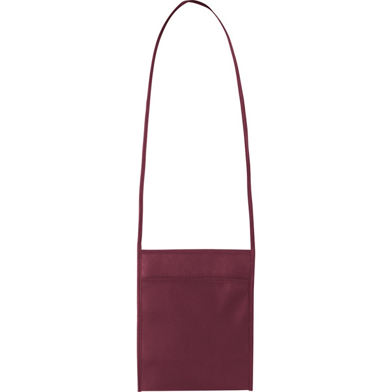 Tracolla portabicchiere in tnt bordeaux personalizzato Q24256BO