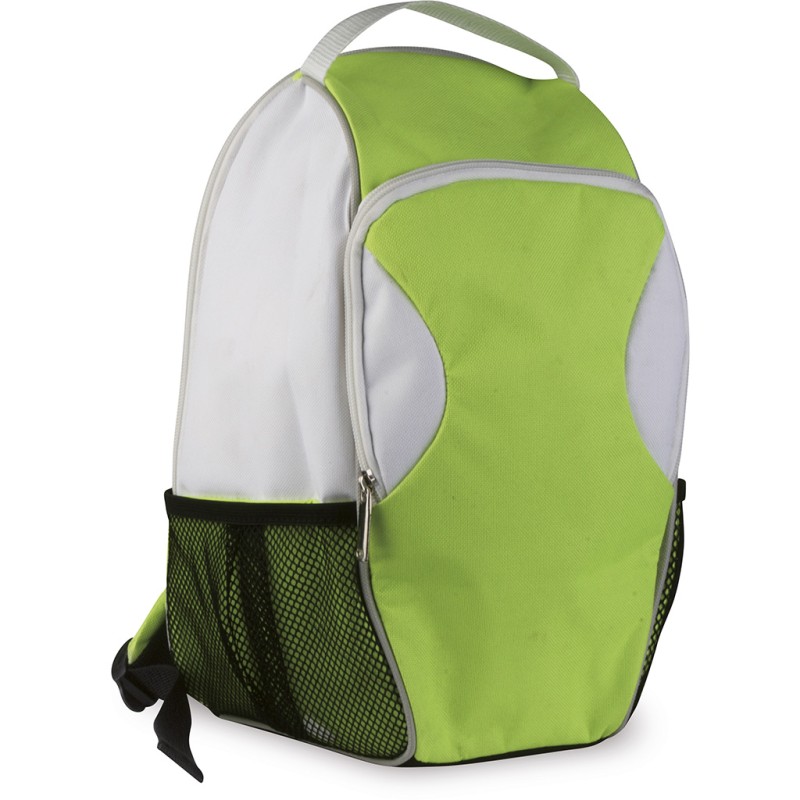 Zaino da bambooino in poliestere verde acido personalizzato Q24058VA