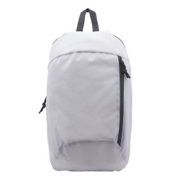 Zaino in poliestere bianco personalizzato Q24080B