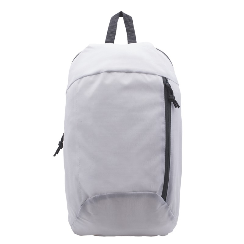 Zaino in poliestere bianco personalizzato Q24080B