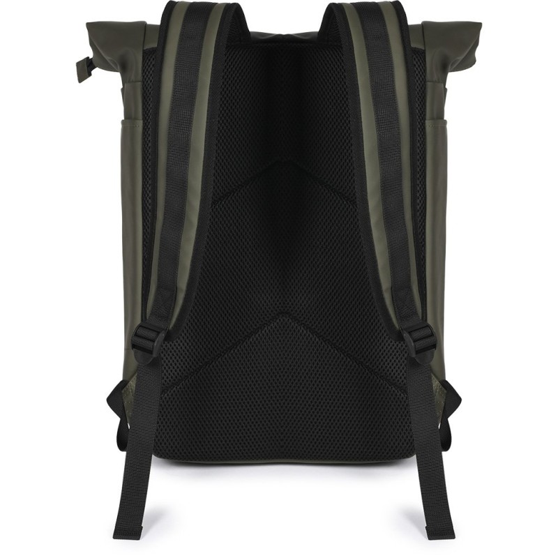 Zaino multiuso in pvc soft touch verde militare personalizzato Q24344VM