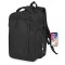 Zaino portacomputer da cabina aereo in poliestere nero personalizzato Q24345N
