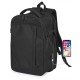 Zaino portacomputer da cabina aereo in poliestere nero personalizzato Q24345N