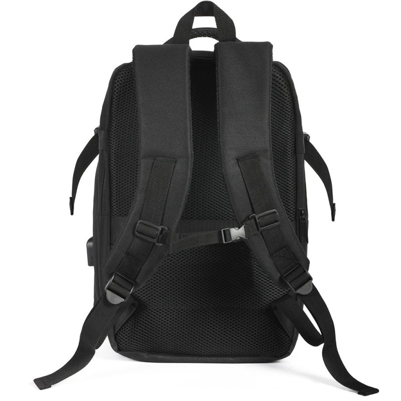 Zaino portacomputer da cabina aereo in poliestere nero personalizzato Q24345N