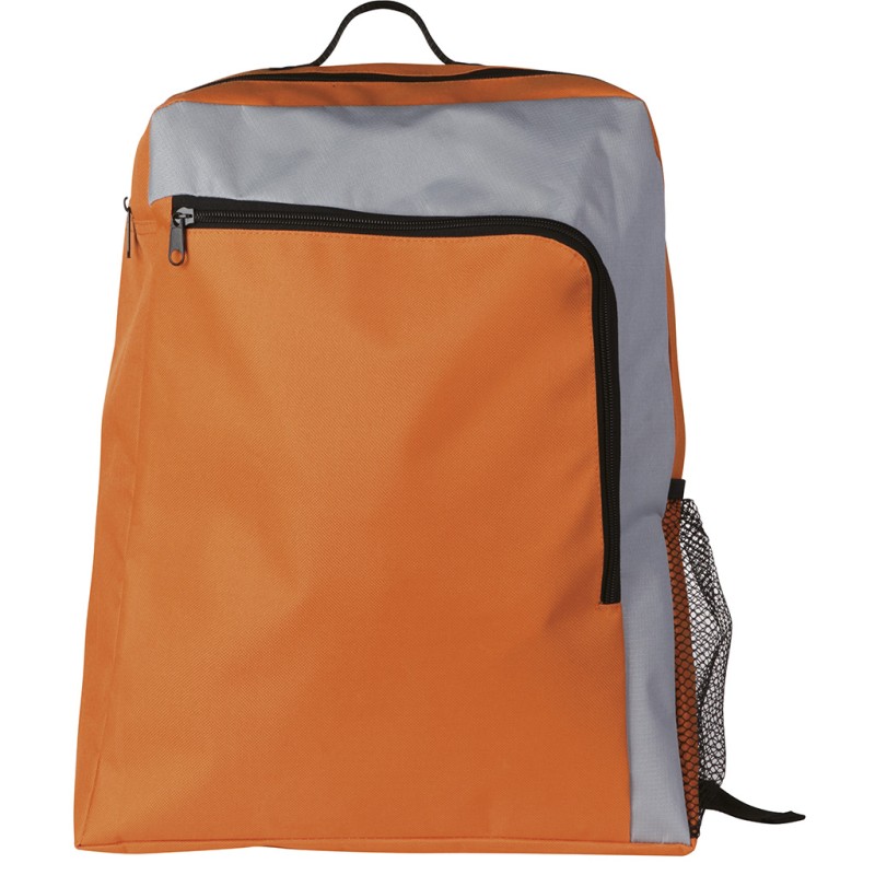 Zaino trekking in poliestere arancione personalizzato Q24015A