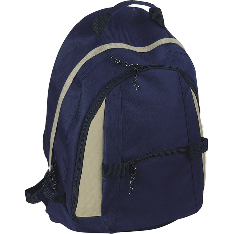 Zaino trekking in poliestere blu navy personalizzato Q24018NY